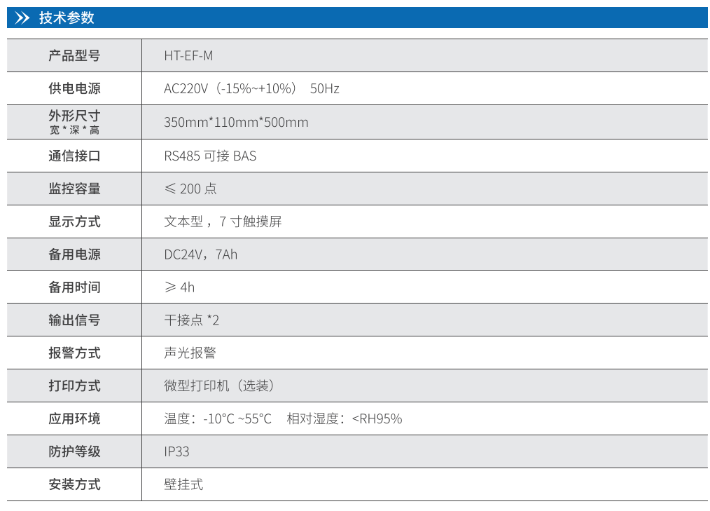 華天電氣火災(zāi)監(jiān)控設(shè)備技術(shù)參數(shù)